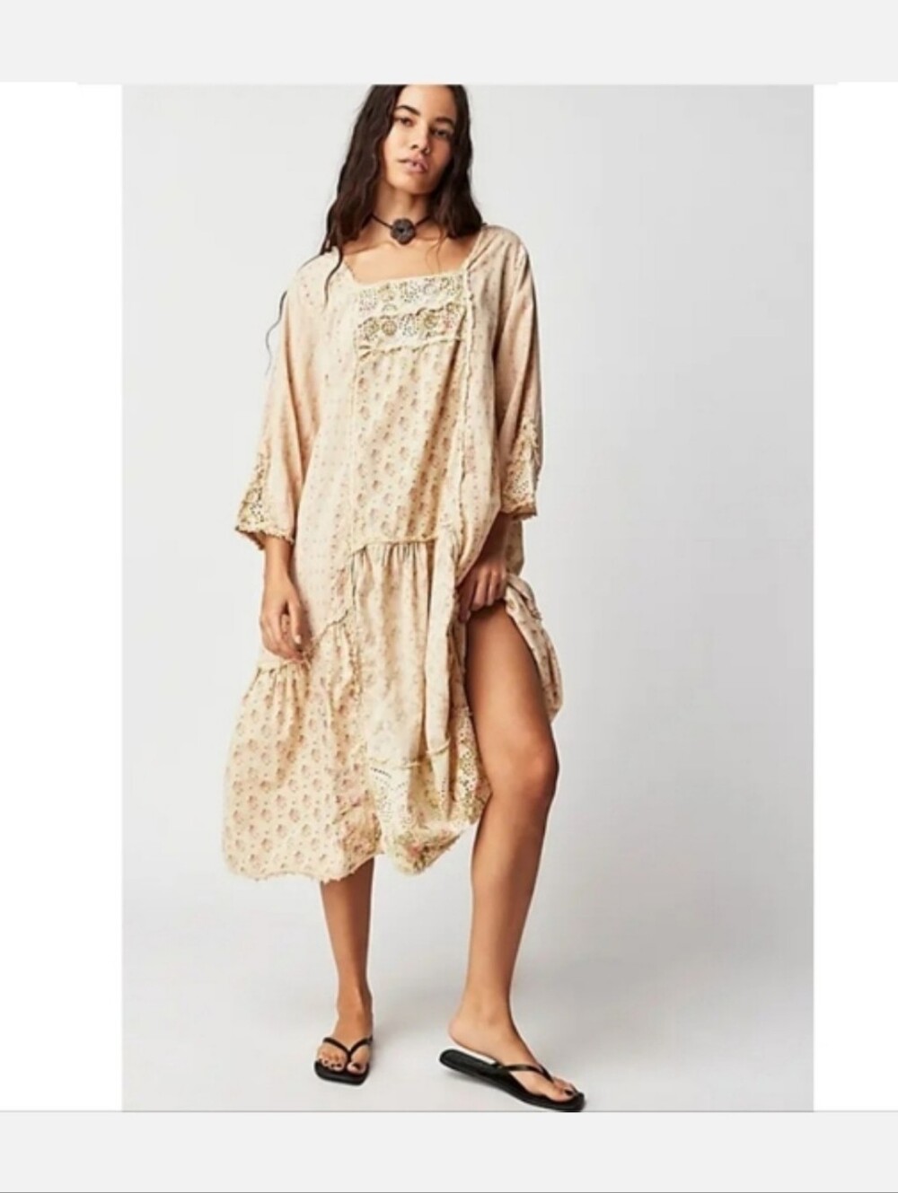 MAGNOLIA PEARL HELENIA FADED AND DISTRESSED DRESS FREE PEOPLE